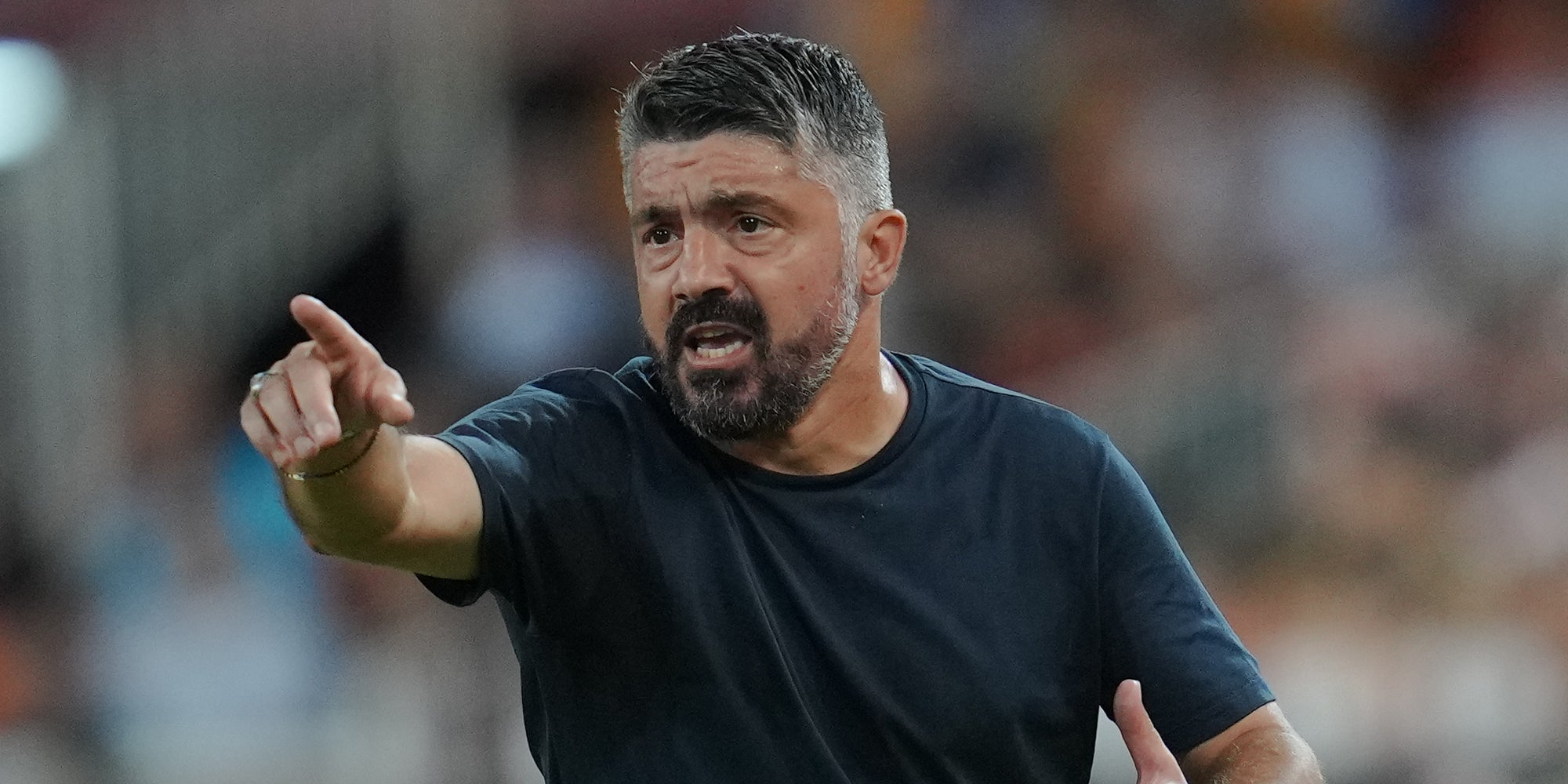 Gennaro Gattuso aux commandes du FC Valence, lors de Valence-Getafe en Liga, le 4 septembre 2022 au Stade de Mestalla (Valence).