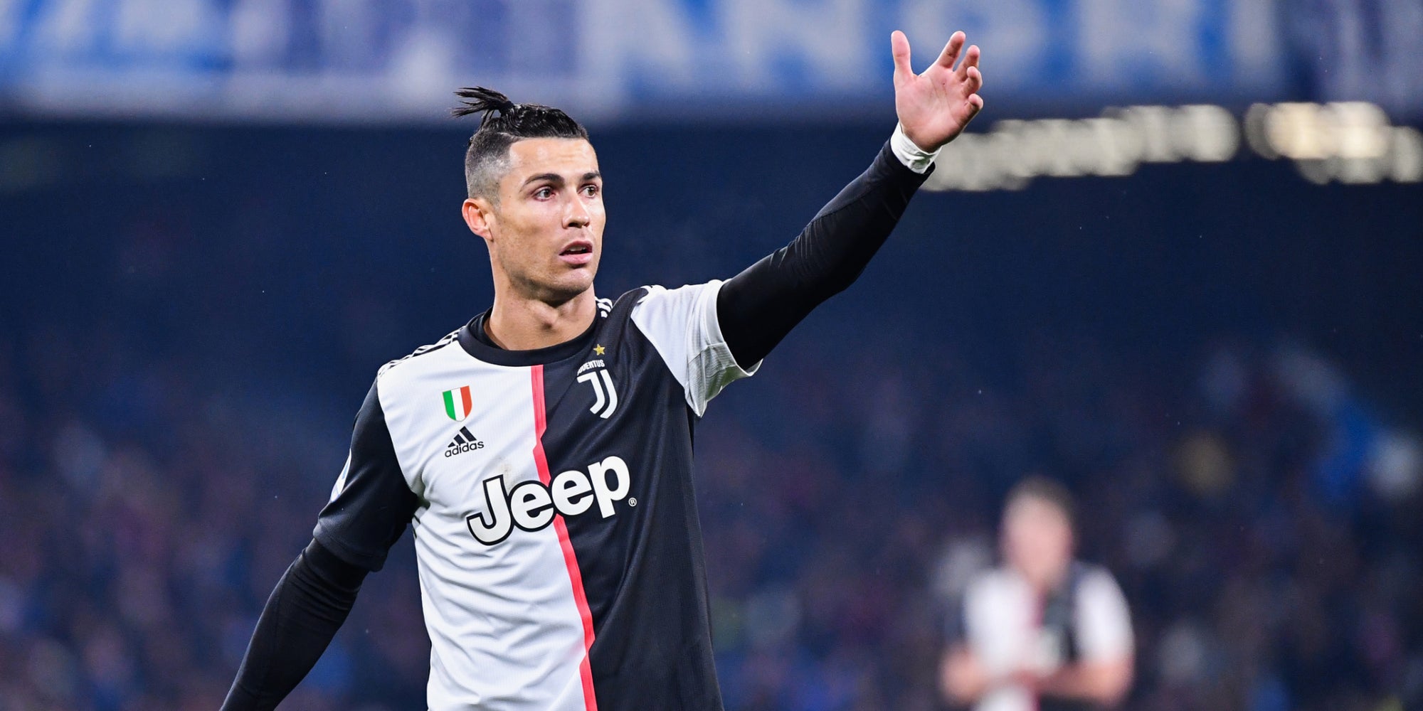 Cristiano Ronaldo lors d'un match de Serie A, Napoli - Juventus, au stade San Paolo de Naples, le 26 janvier 2020.