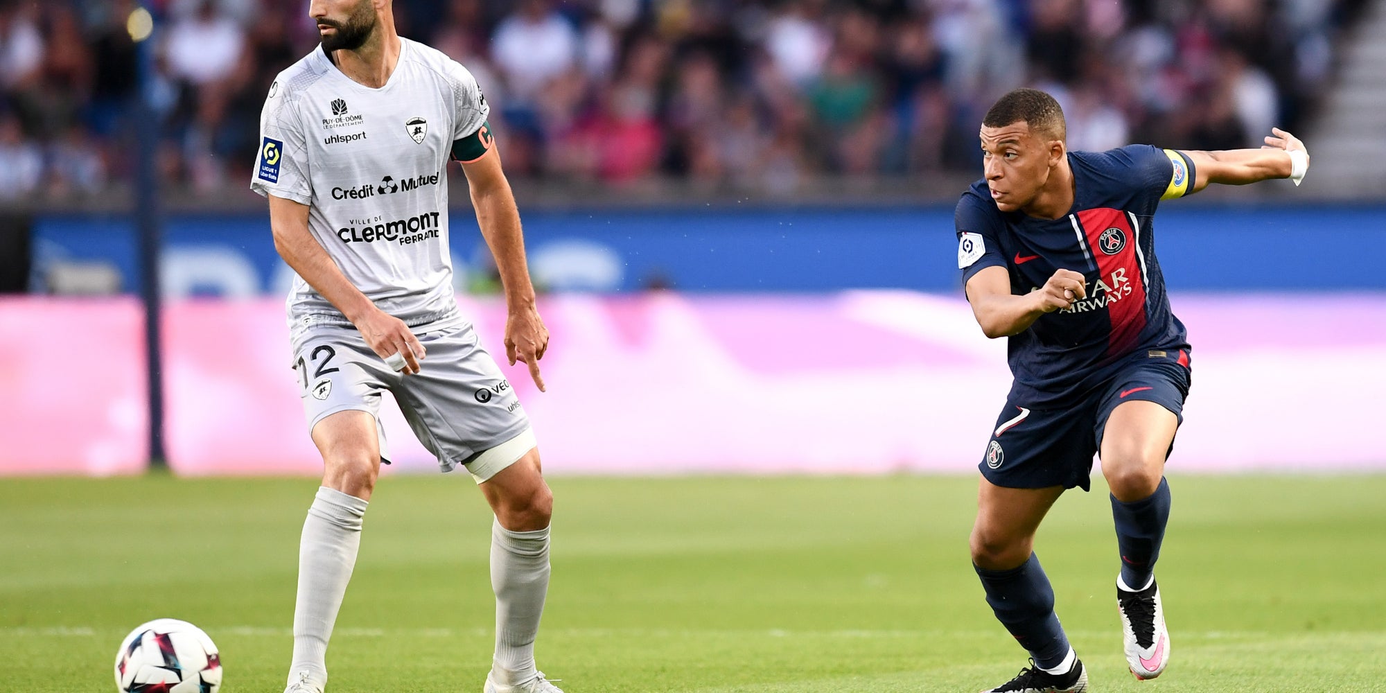 Kylian Mbappé lors du dernier match de la saison 2022-23 de Ligue 1 face à Clermont, le 3 juin dernier au Parc des Princes à Paris. 