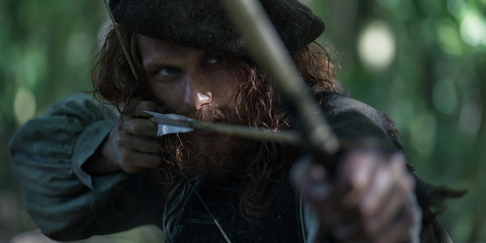 Jamie Fraser (Sam Heughan) version barbu dans la saison 3 d'Outlander, disponible en France sur Netflix et Téva