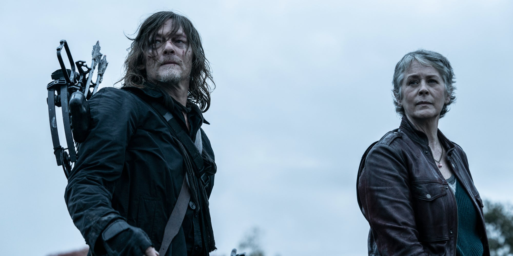 Norman Reedus et Melissa McBride dans la saison 2 de ''The Walking Dead : Daryl Dixon''.