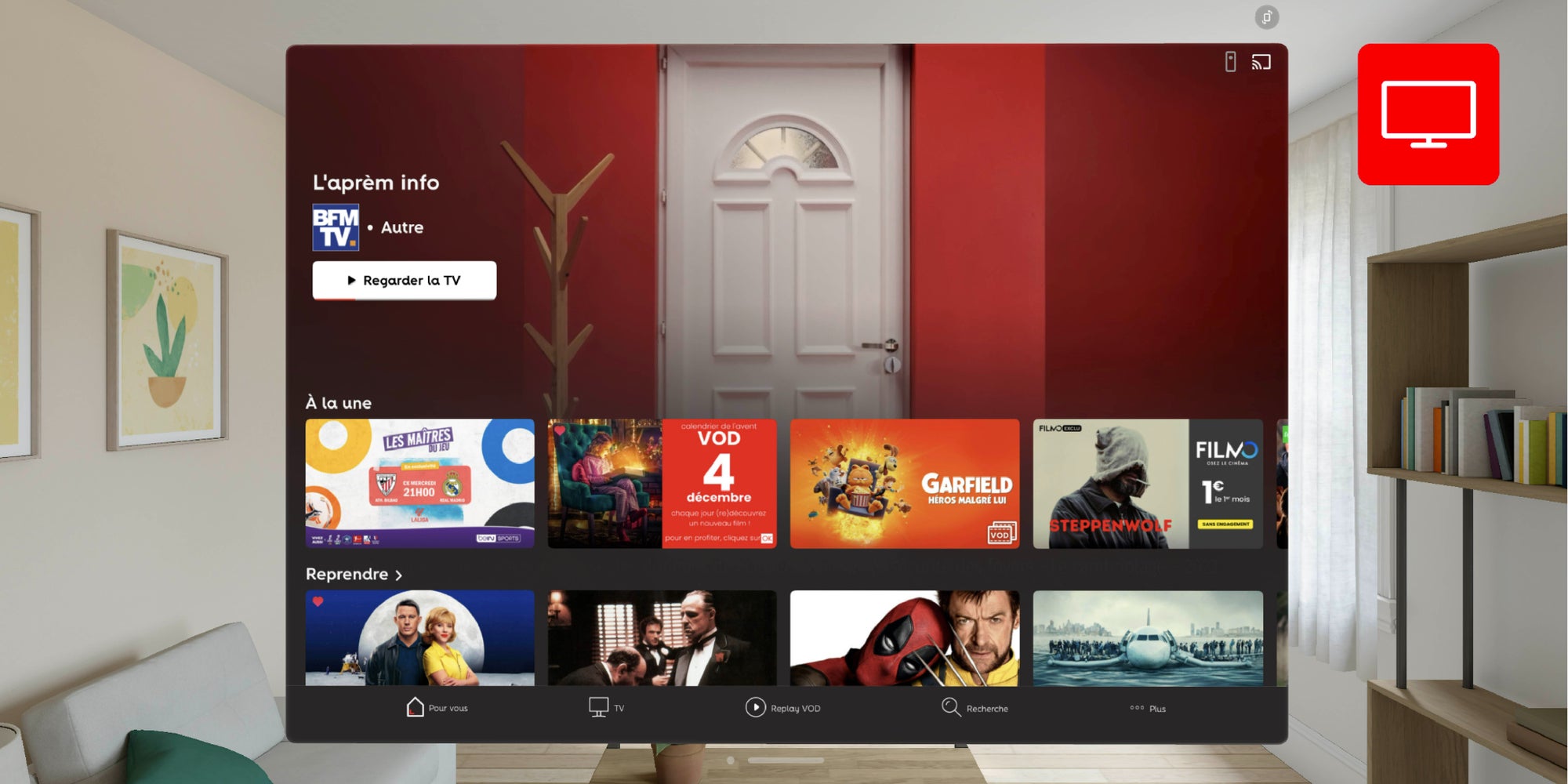 SFR TV et l'Apple Vision Pro combinés vont vous permettre d'accéder à vos chaînes préférées sur un écran géant, où vous voulez