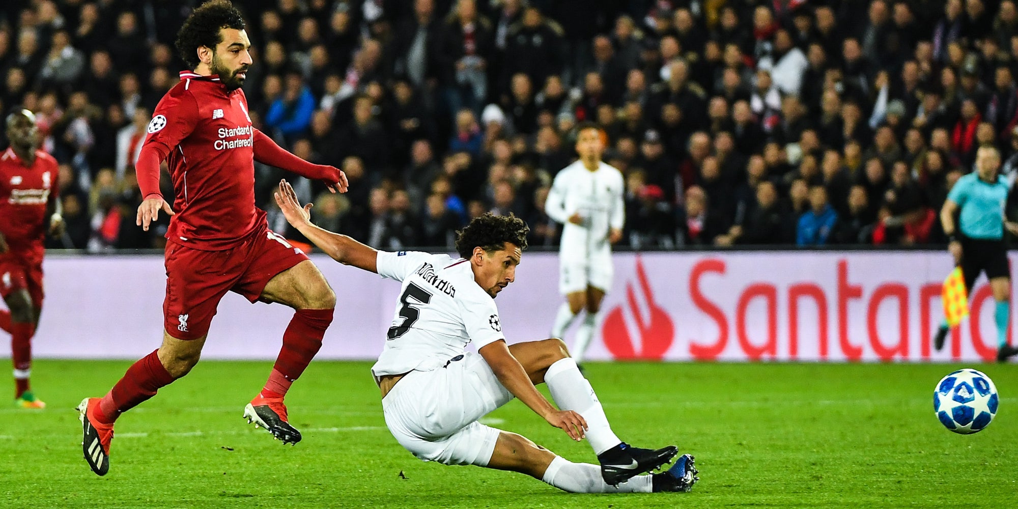 Le PSG et Liverpool se sont affrontés en phase de groupes de la Ligue des Champions 2018-2019, Salah et Marquinhos étaient présents.