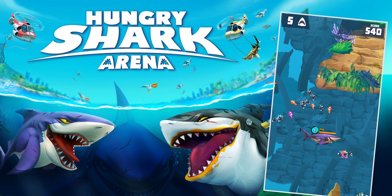 Devenez le requin le plus féroce pour régner dans "Hungry Shark Arena".