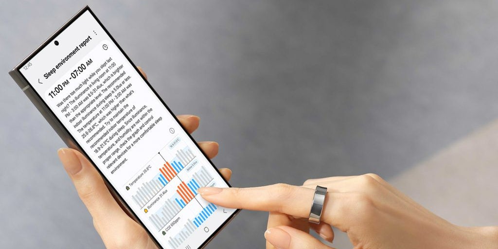 De nouvelles fonctionnalités Samsung Health vous vont permettre, grâce à la Galaxy Ring, d'améliorer la qualité de votre sommeil ainsi que de mieux gérer votre stress. 