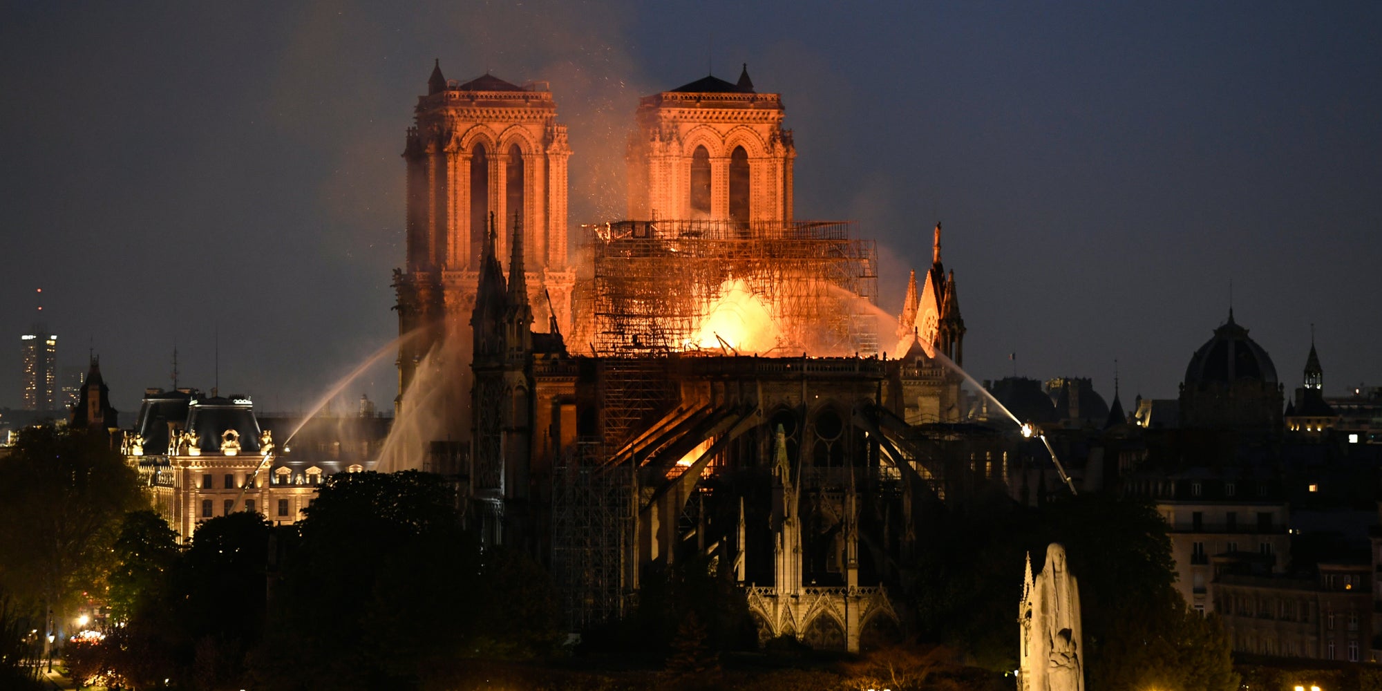 Le terrible incendie de Notre-Dame de Paris le 15 avril 2019.