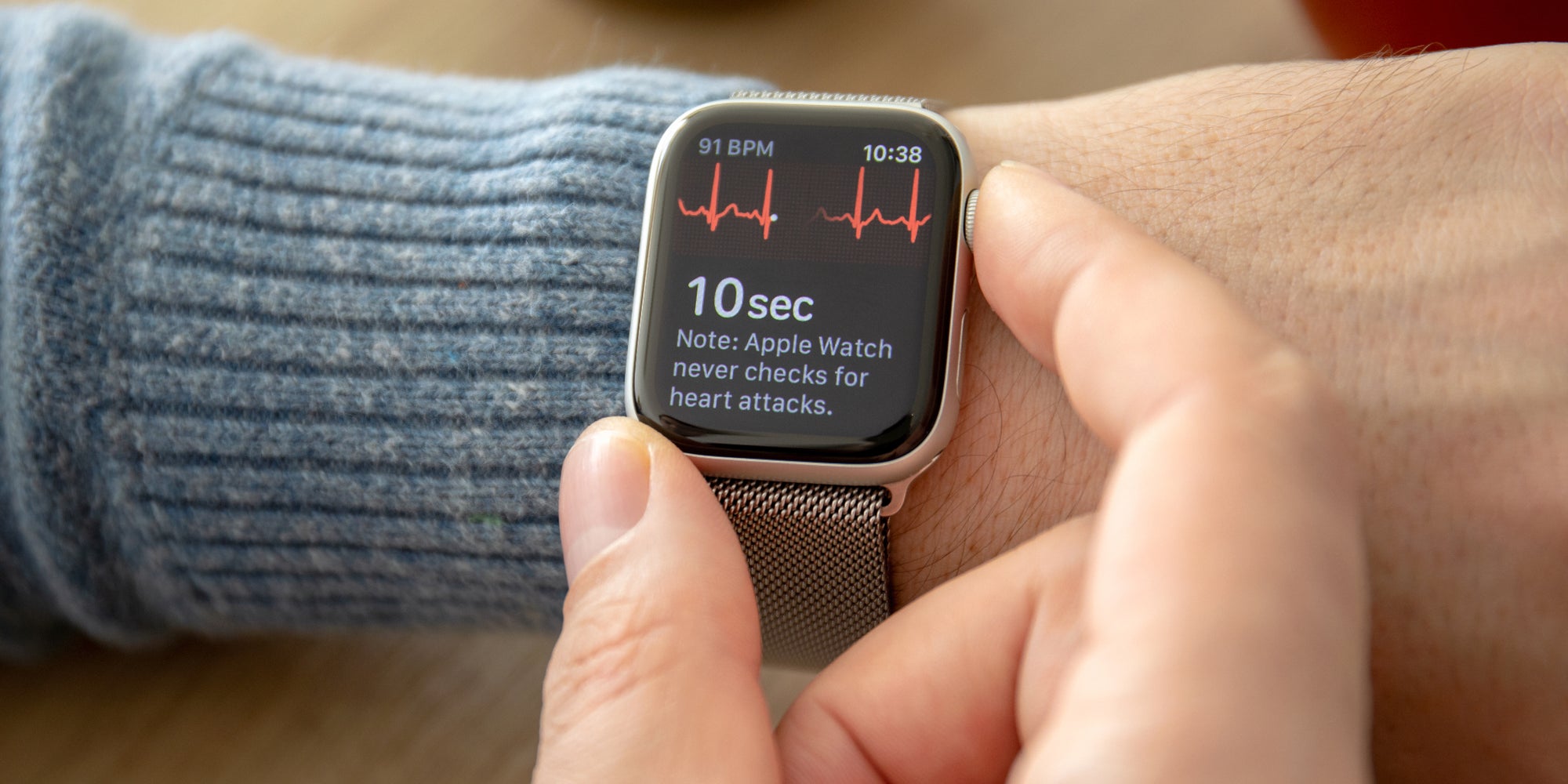 NightWare se baserait sur les capteurs de l'Apple Watch, qui enregistrent notamment la fréquence cardiaque.