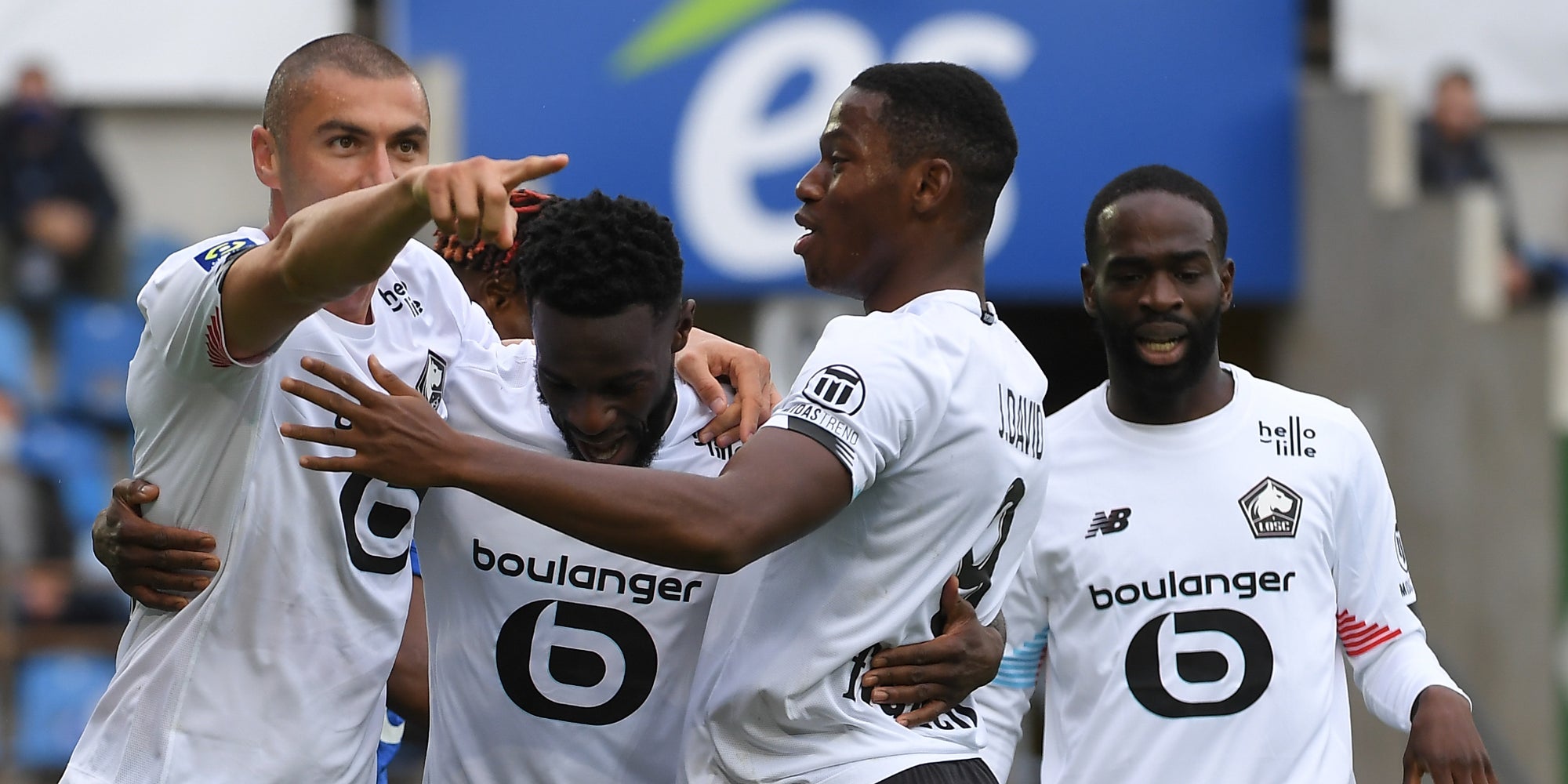 Les joueurs de Lille lords du match de Ligue 1 à Strasbourg, le 10 octobre 2020