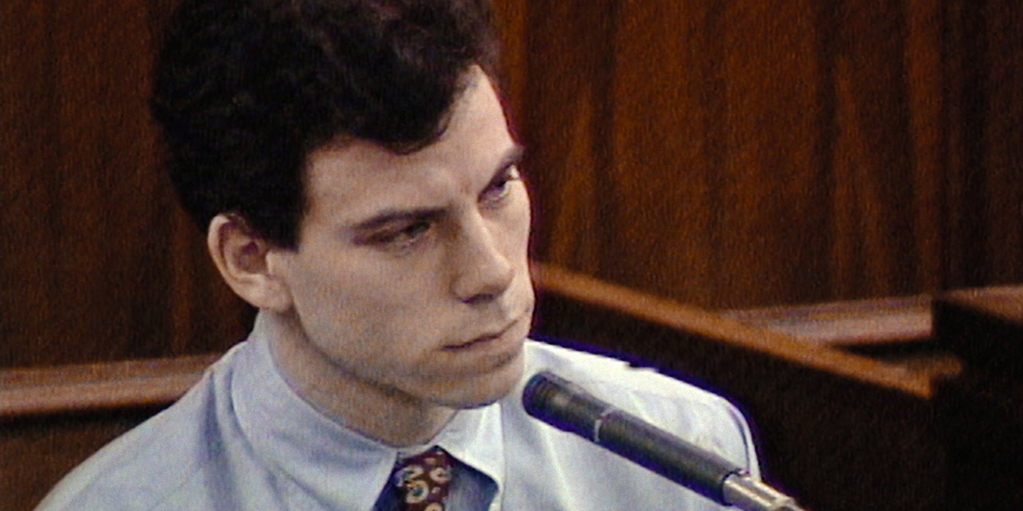 Erik Menéndez lors de son procès en 1996.