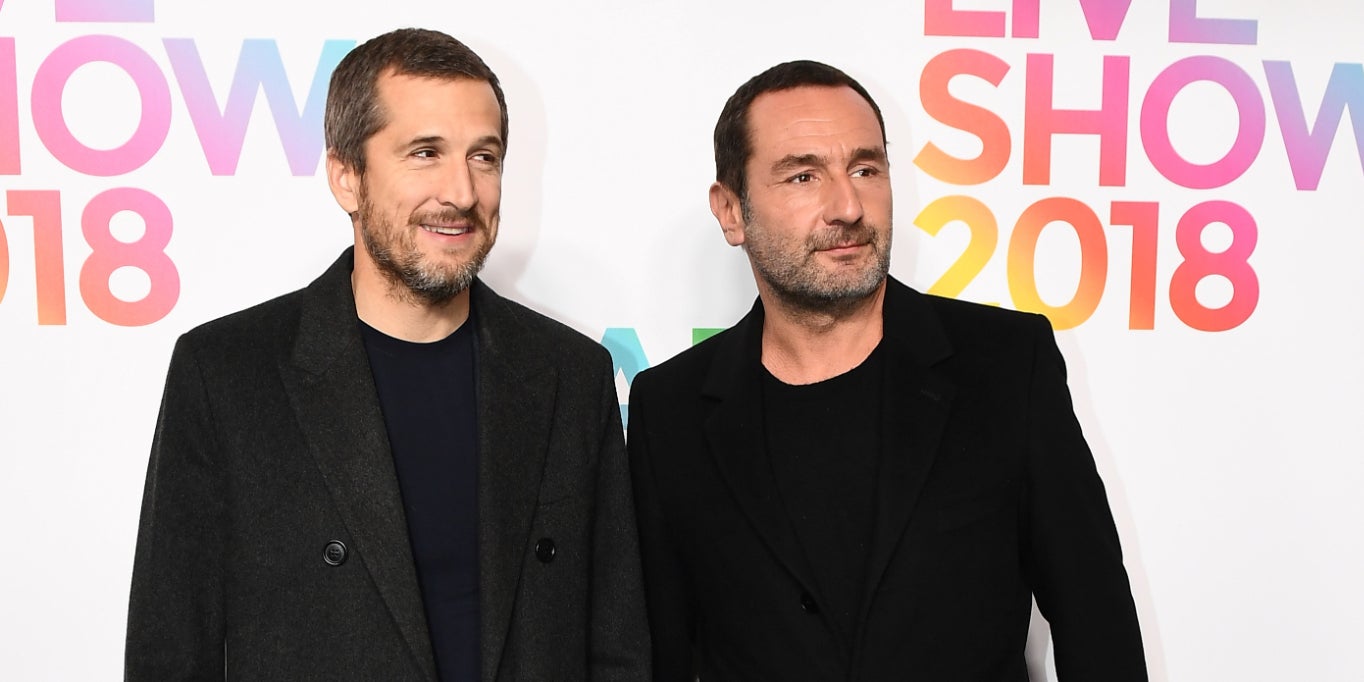 Guillaume Canet et Gilles Lellouche au défilé Etam à Paris, le 25 septembre 2018