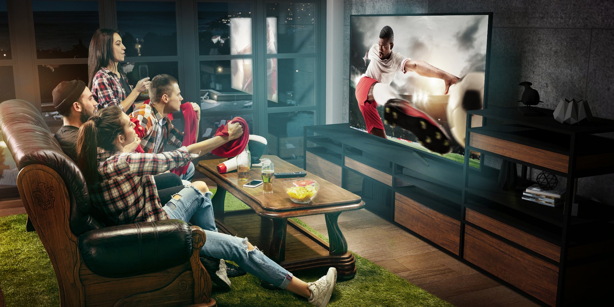 Avec une TV 4K, pouvoir regarder un grand match en Ultra HD est particulièrement appréciable 