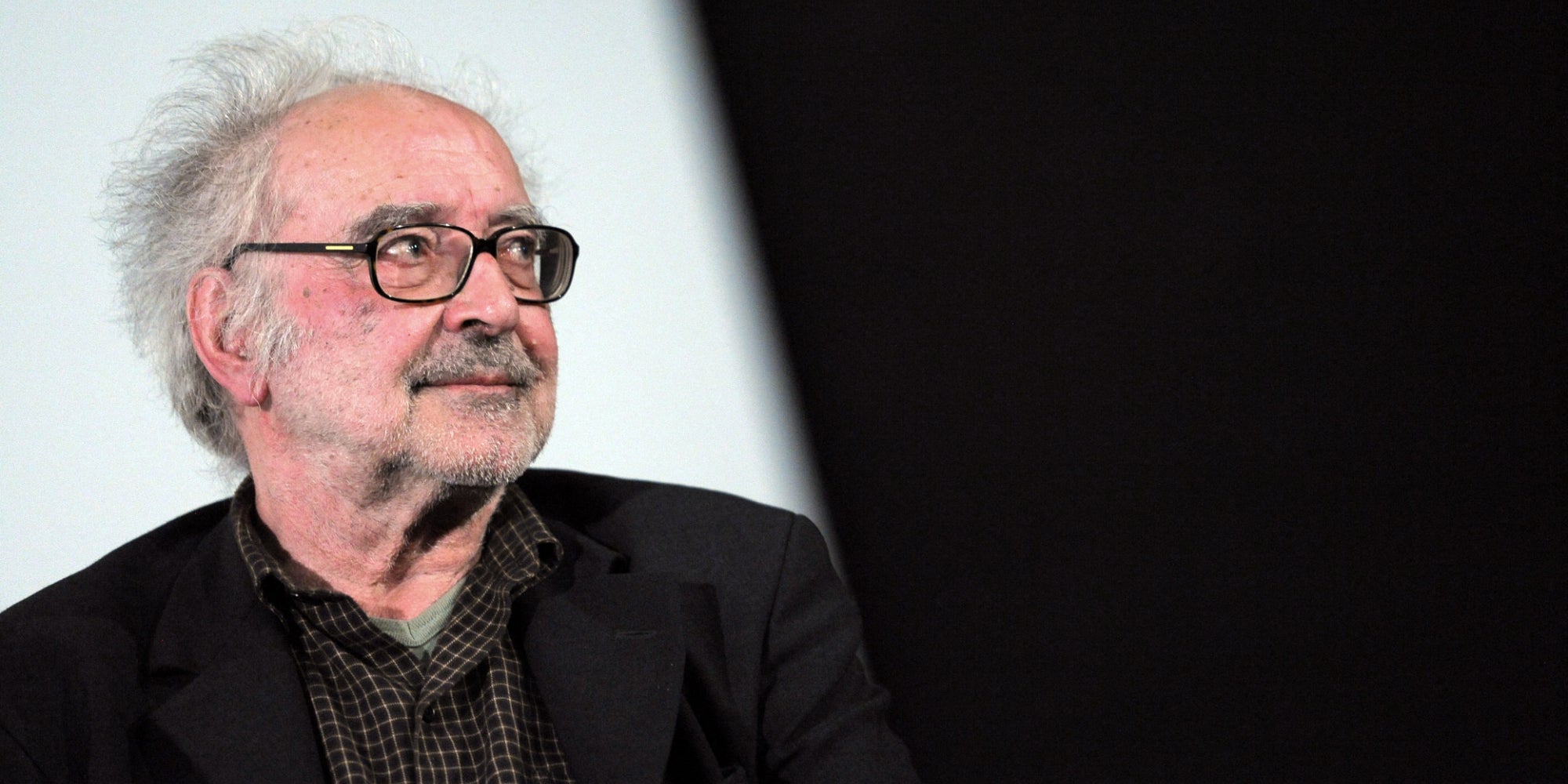 Jean-Luc Godard lors de la présentation de "Film socialiste" au Cinéma des Cinéastes, le 18 juin 2010 à Paris, France