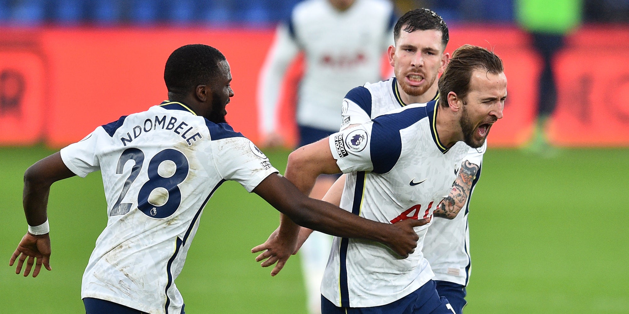 Les joueurs de Tottenham lors du match nul à Crystal Palace (1-1), le 13 décembre 2020 à Selhurst Park, Londres