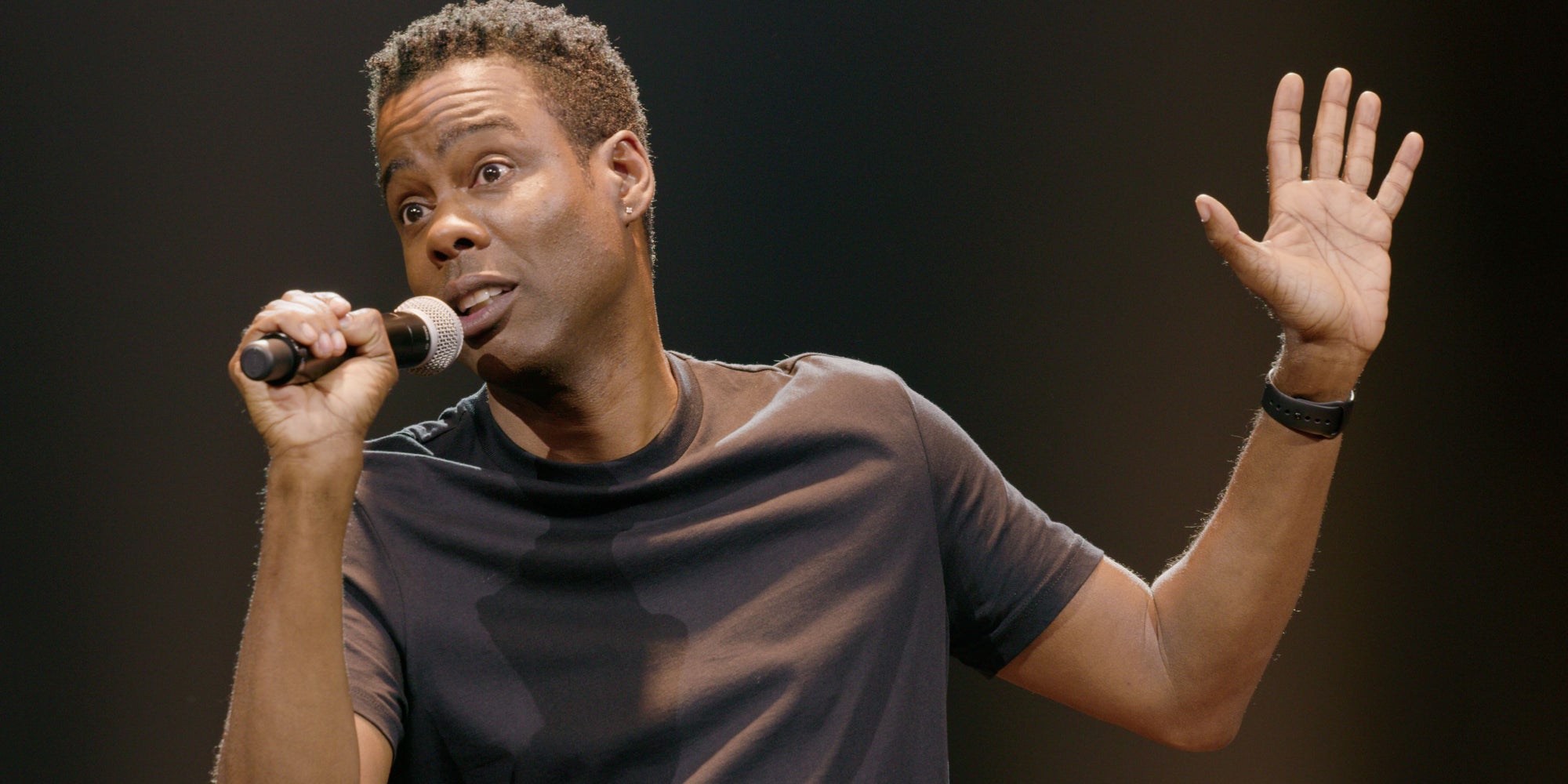 Chris Rock lors de son spectacle "Tamborine", disponible en streaming sur Netflix depuis 2018. 
