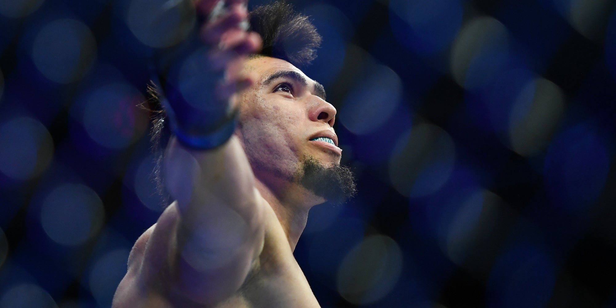 Johnny Walker lors de son combat contre Corey Anderson pour l'UFC 244 au Madison Square Garden de New York, États-Unis