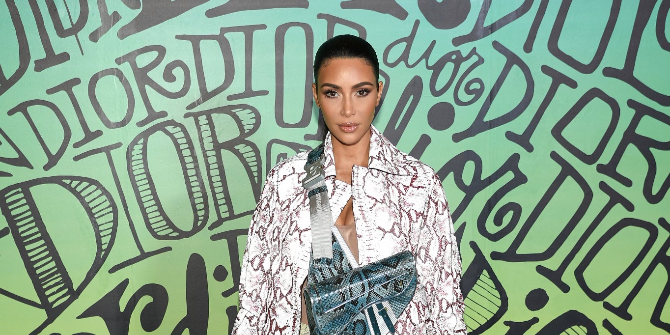 Kim Kardashian lors de la présentation de la collection automne de Dior, en 2019.