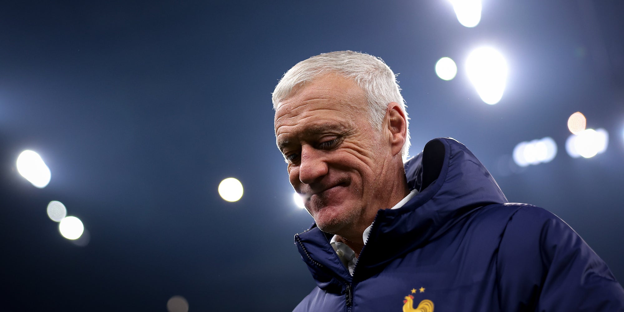 Didier Deschamps lors d'un match de Ligue des Nations, le 17 novembre 2024 au Stade Giuseppe Meazza (Milan).