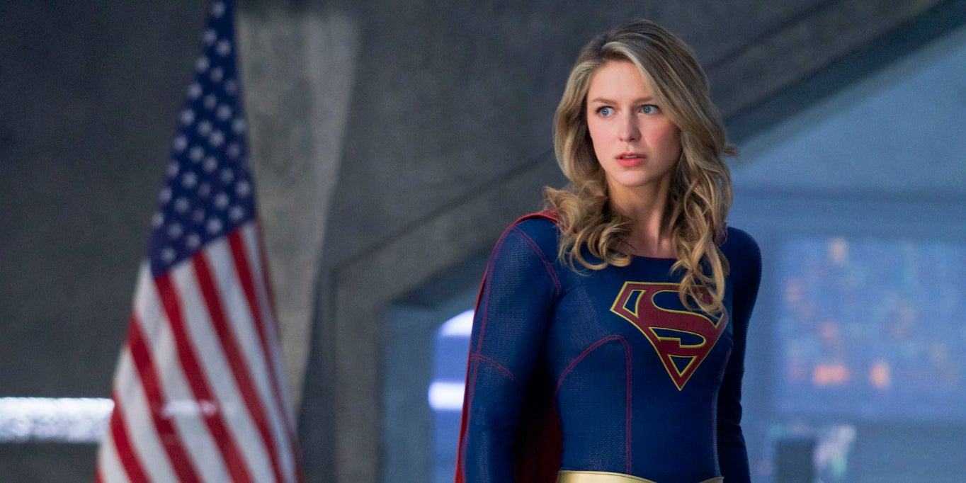 Melissa Benoist, alias Kara Denvers, alias Supergirl, dans l'épisode 22 de la saison 3.