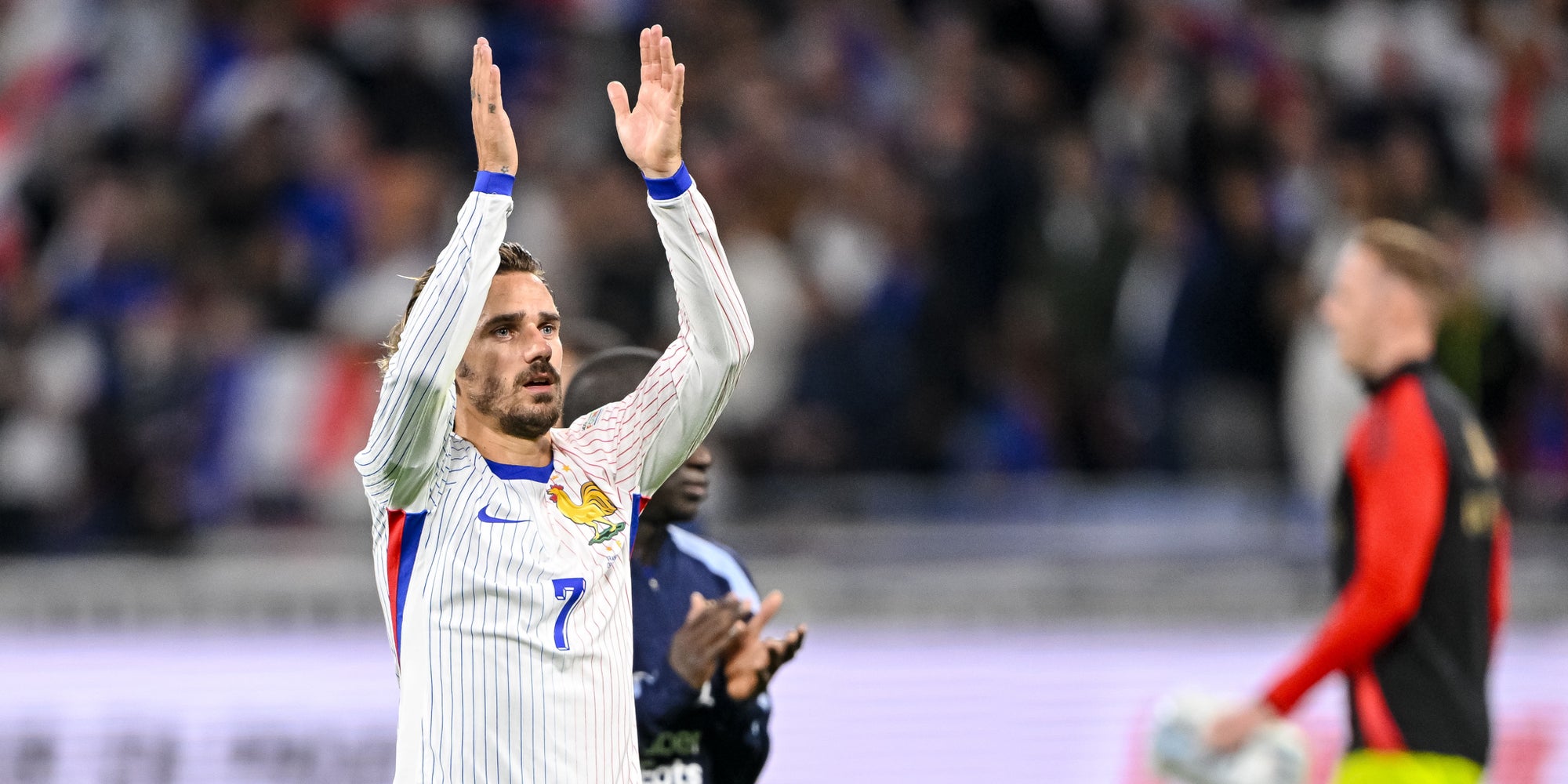 Antoine Griezmann lors de son dernier match avec l'Équipe de France, le 9 septembre dernier au Groupama Stadium de Lyon.