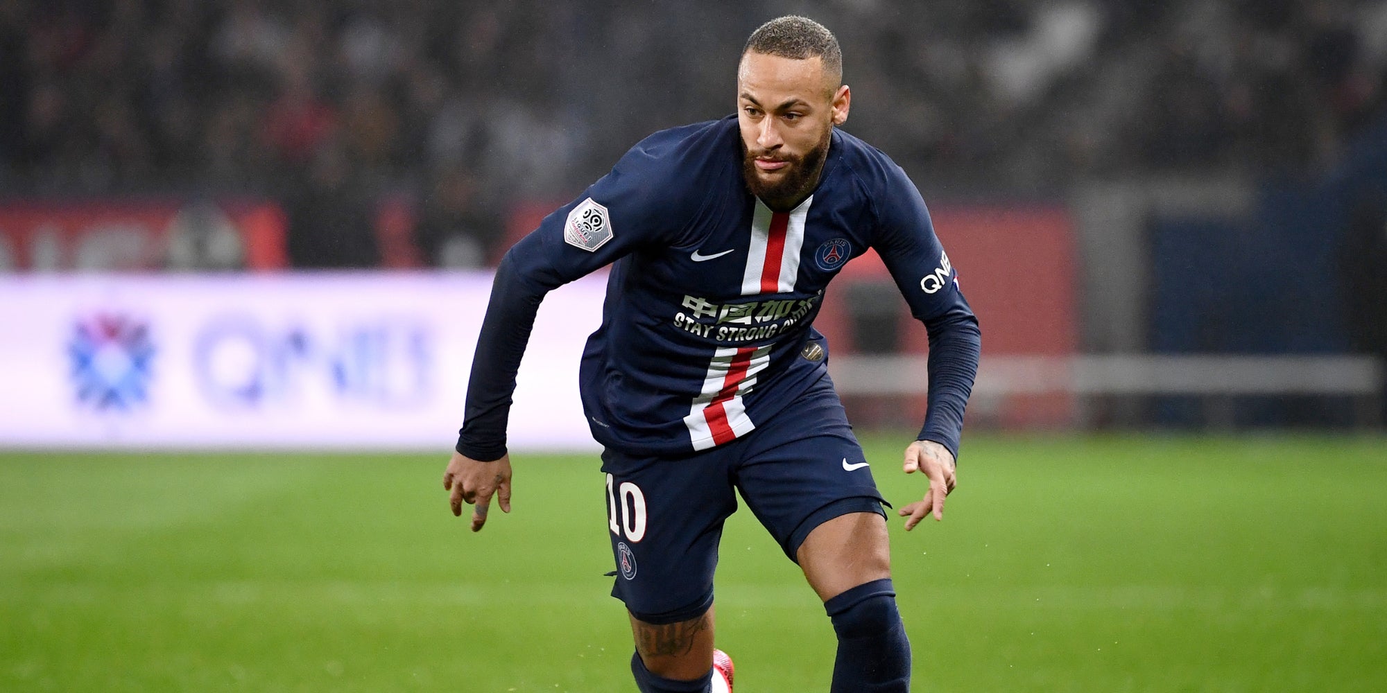 Neymar en action lors du match de Ligue 1 contre Bordeaux, le 23 février 2020 au Parc des Princes