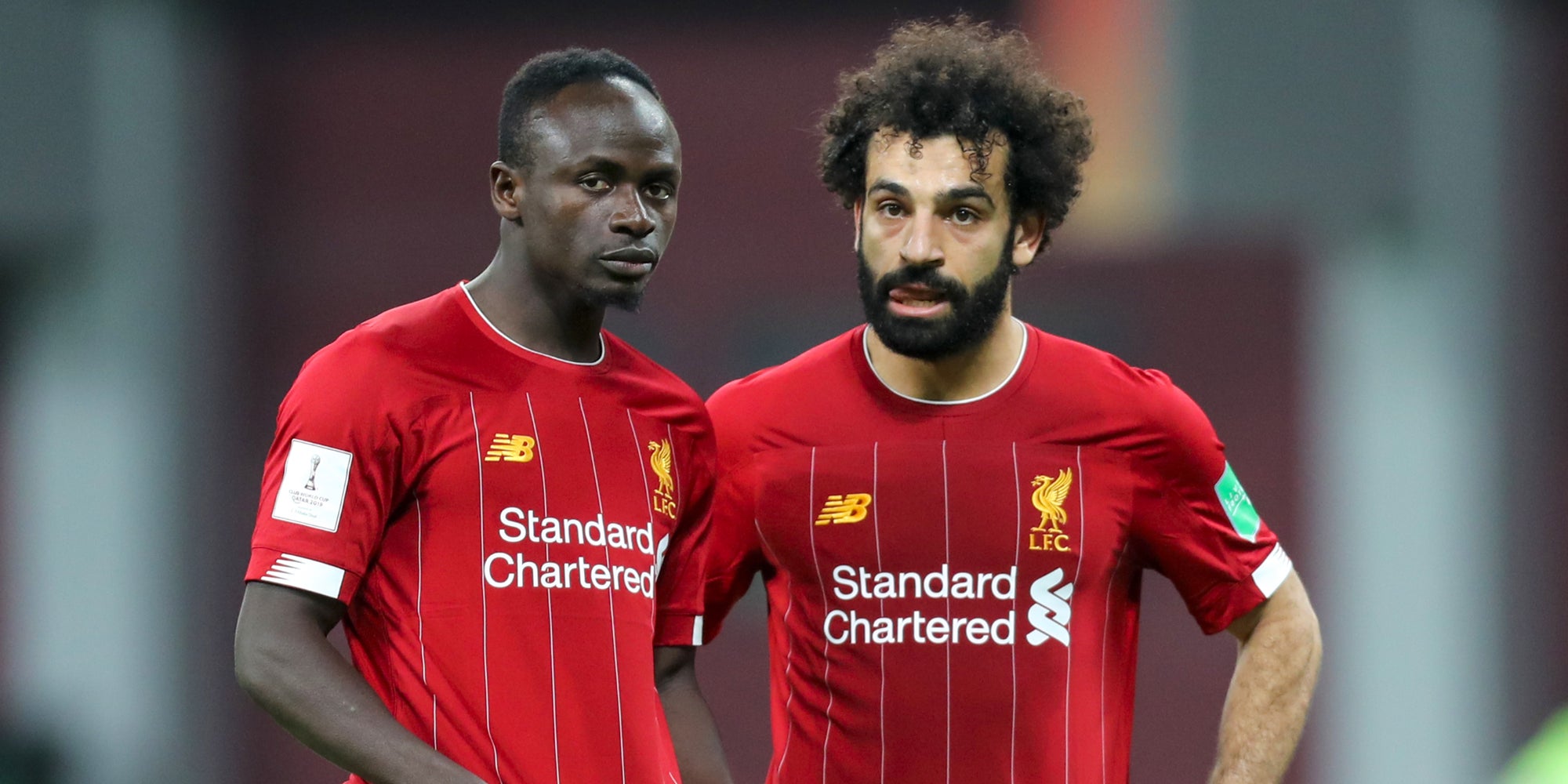 Mané et Salah durant la demi-finale de la coupe du monde des clubs à Doha, au Qatar, le 18 décembre 2019