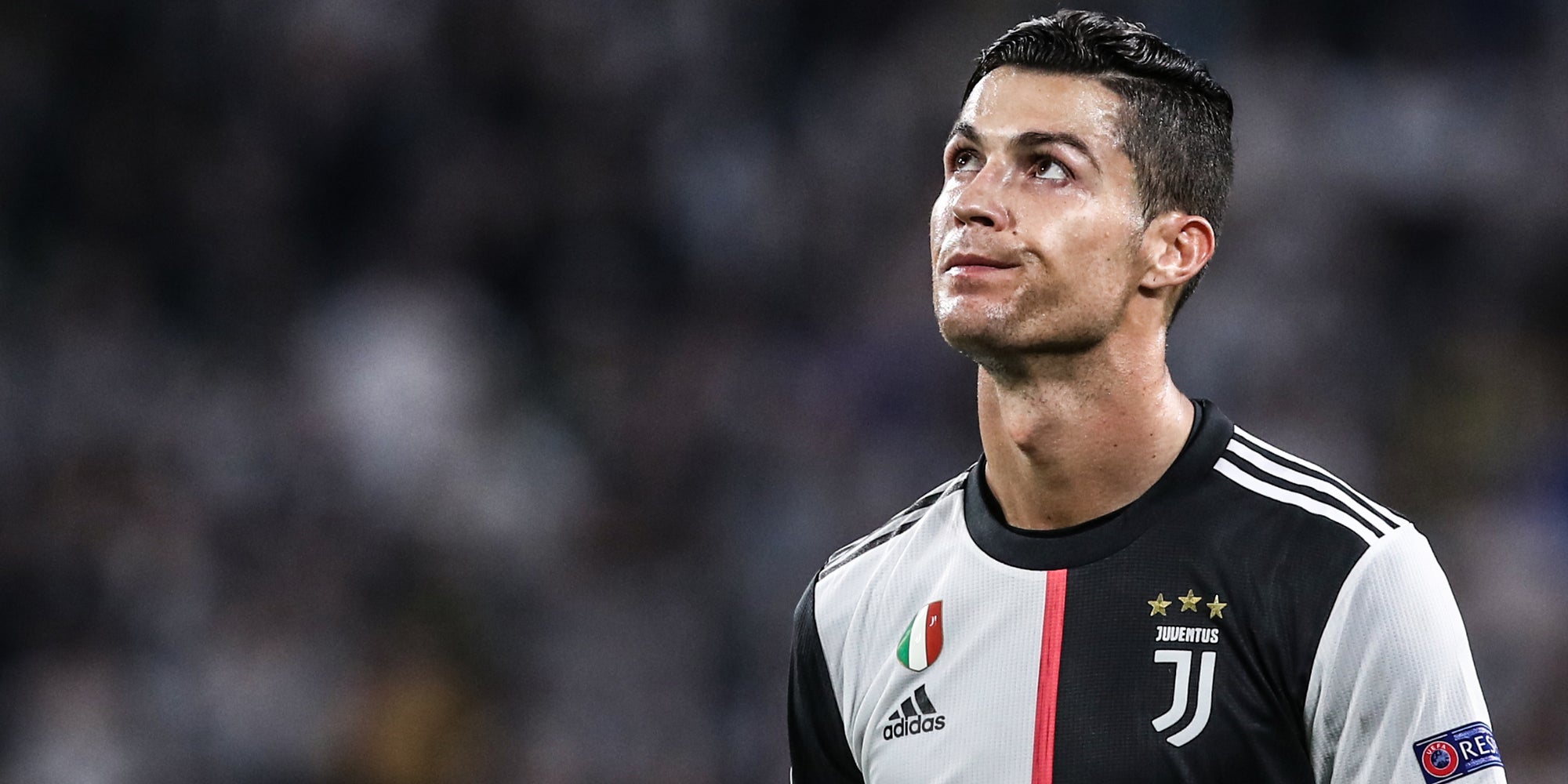Cristiano Ronaldo lors d'un match de la Juventus contre Bayer Leverkusen en phase de poules de Ligue des champions, le 1er octobre 2019 à Turin.