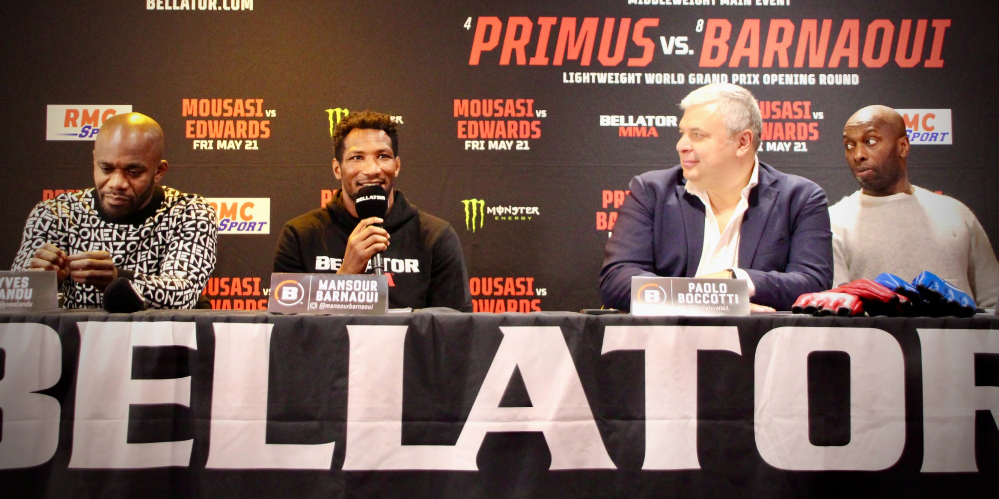 Yves Landu et Mansour Barnaoui combattront le vendredi 12 mai 2023 à l'Accor Arena (Paris) pour le Bellator 296 