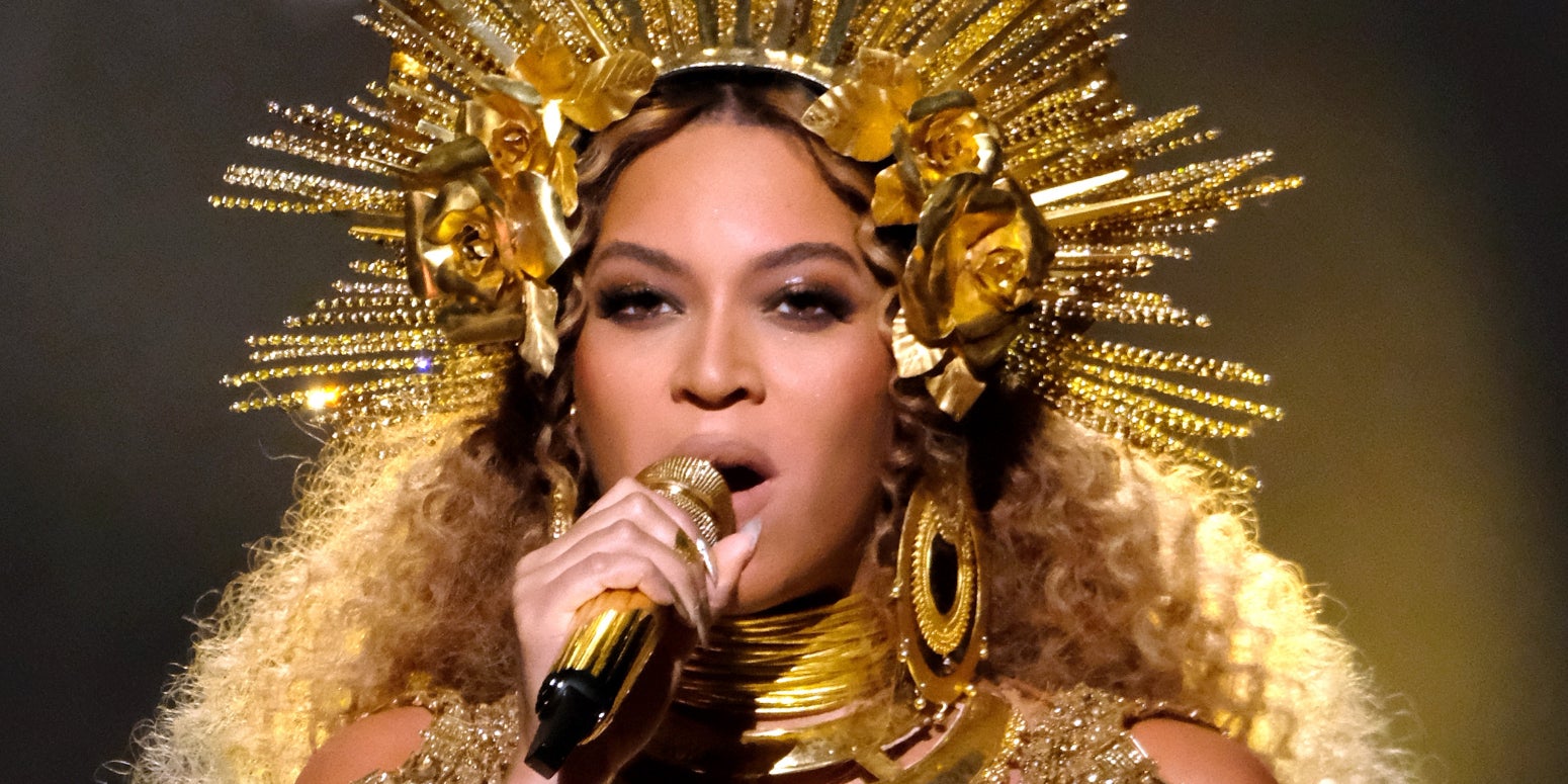 La diva Beyoncé sur la scène des 59e Grammy Awards en 2017.