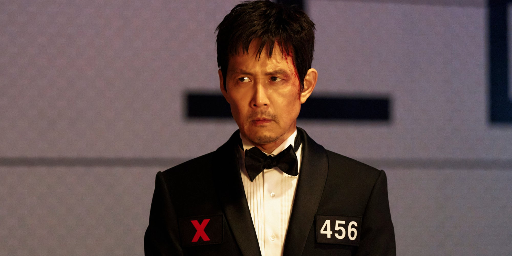 Lee Jung-jae (Seong Gi-hun, joueur 456) dans la saison 3 de ''Squid Game''. 