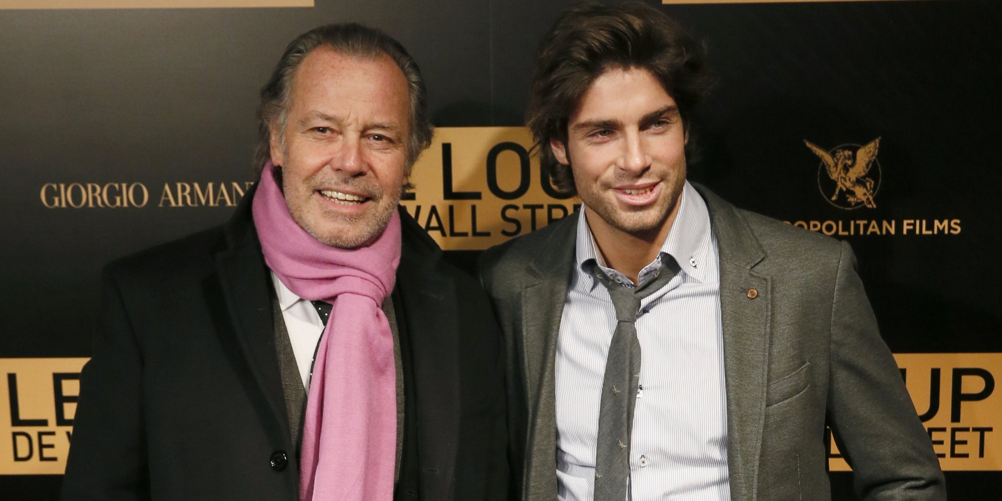 Michel et Tom Leeb, à l'avant première du film Le Loup de Wall Street, en 2013.