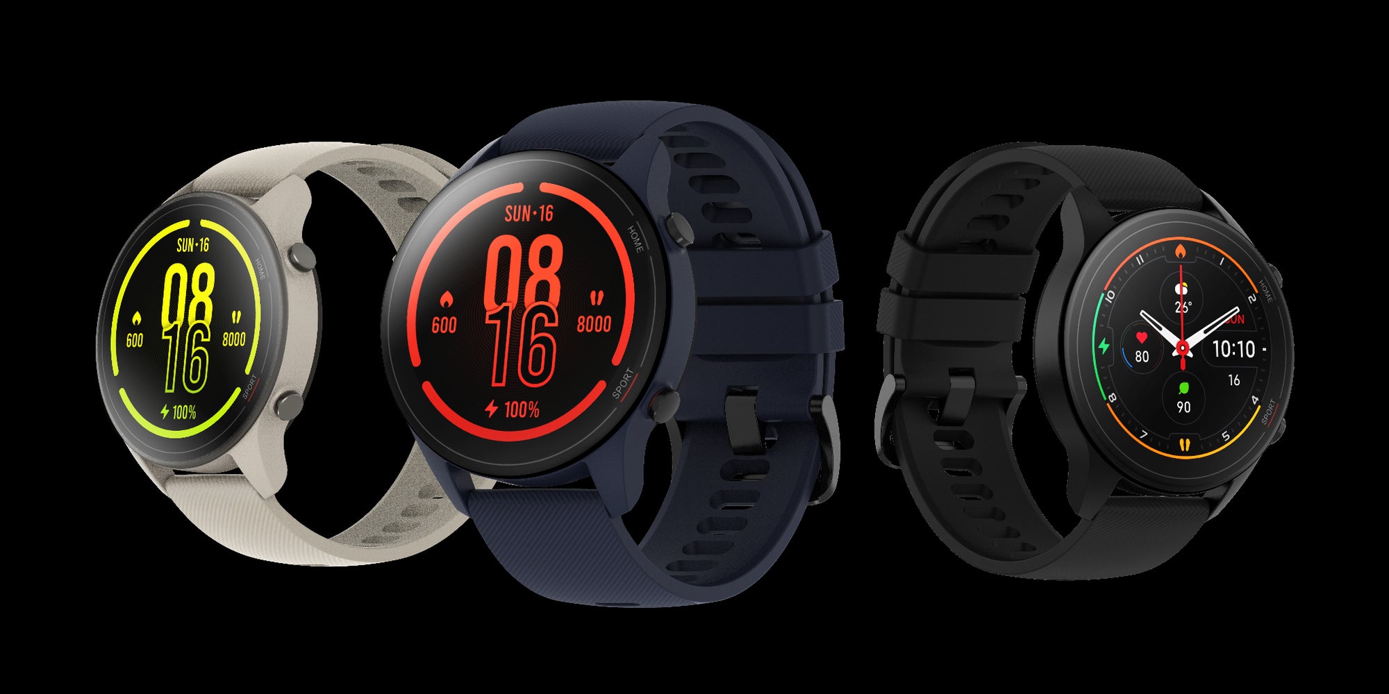 La Mi Watch est personnalisable à souhait avec six coloris de bracelets et une centaine de cadrans à choisir !