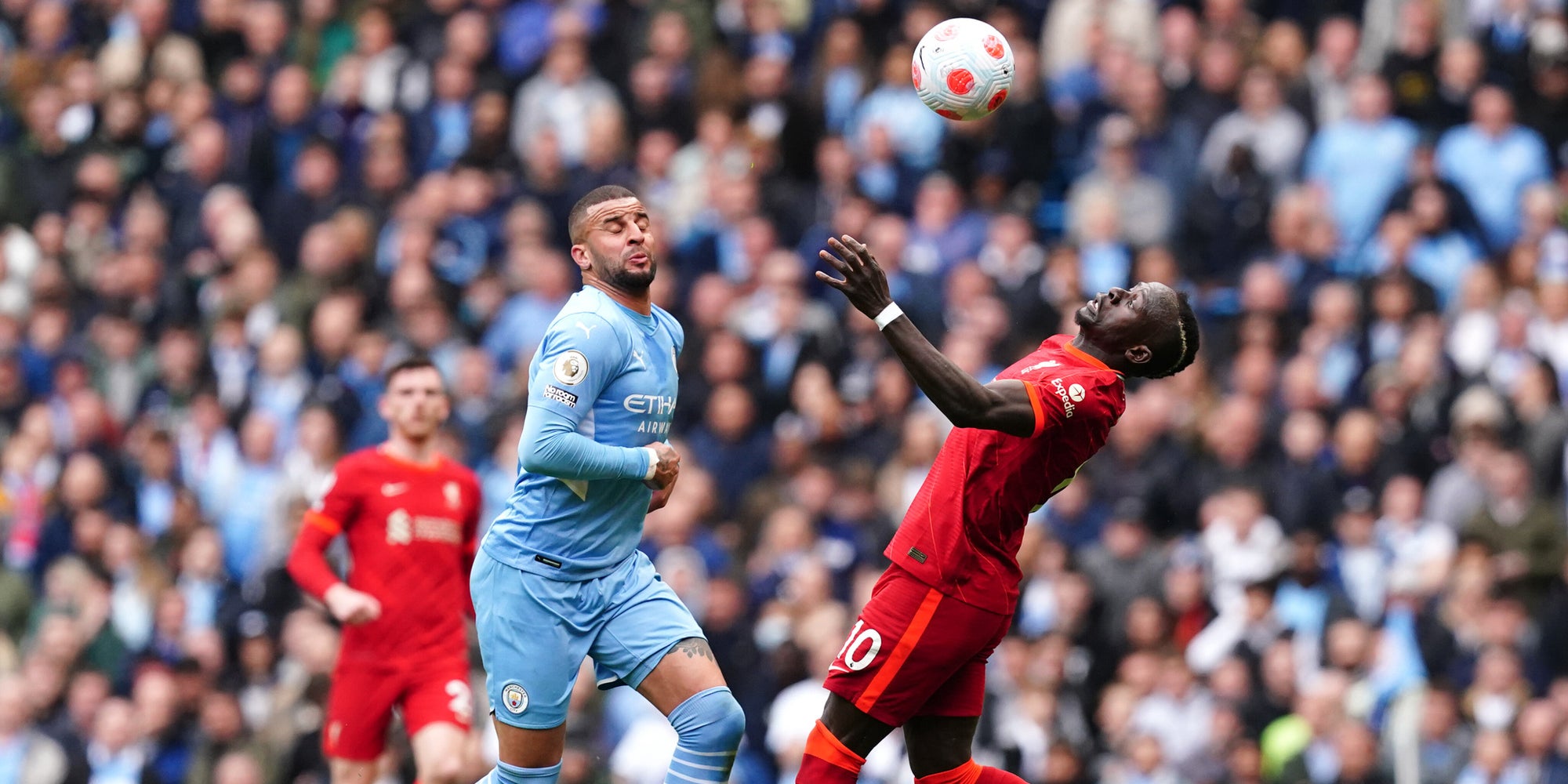 Manchester City - Liverpool en Premier League, le 10 avril 2022 à l'Etihad Stadium, Manchester