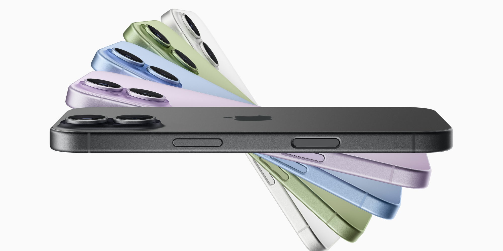 L'iPhone 17 se décline en cinq coloris : Noir, Lavande, Brume, Sauge et Blanc.