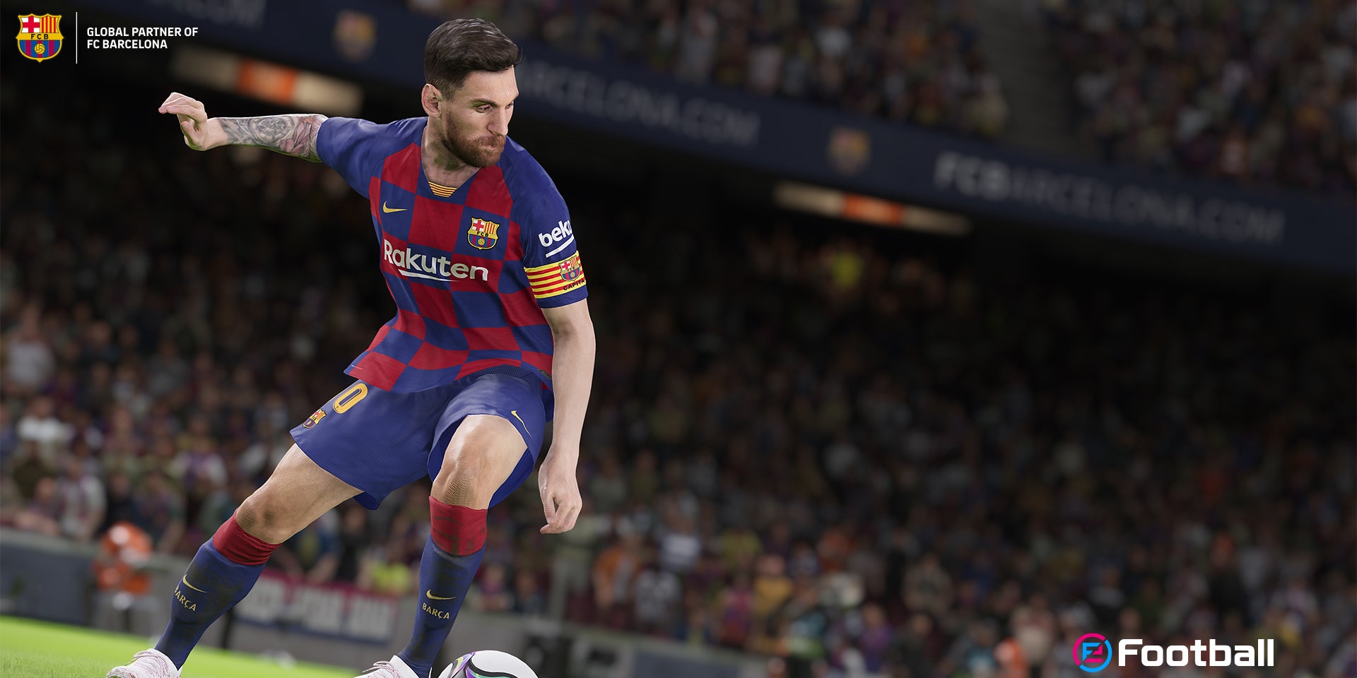 La star du FB Barcelone Lionel Messi est l'ambassadeur de eFootball PES2020.