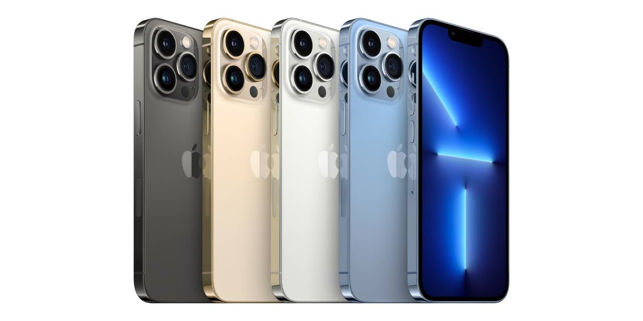Les iPhone 13 Pro et iPhone 13 Pro Max dans leurs coloris premium.