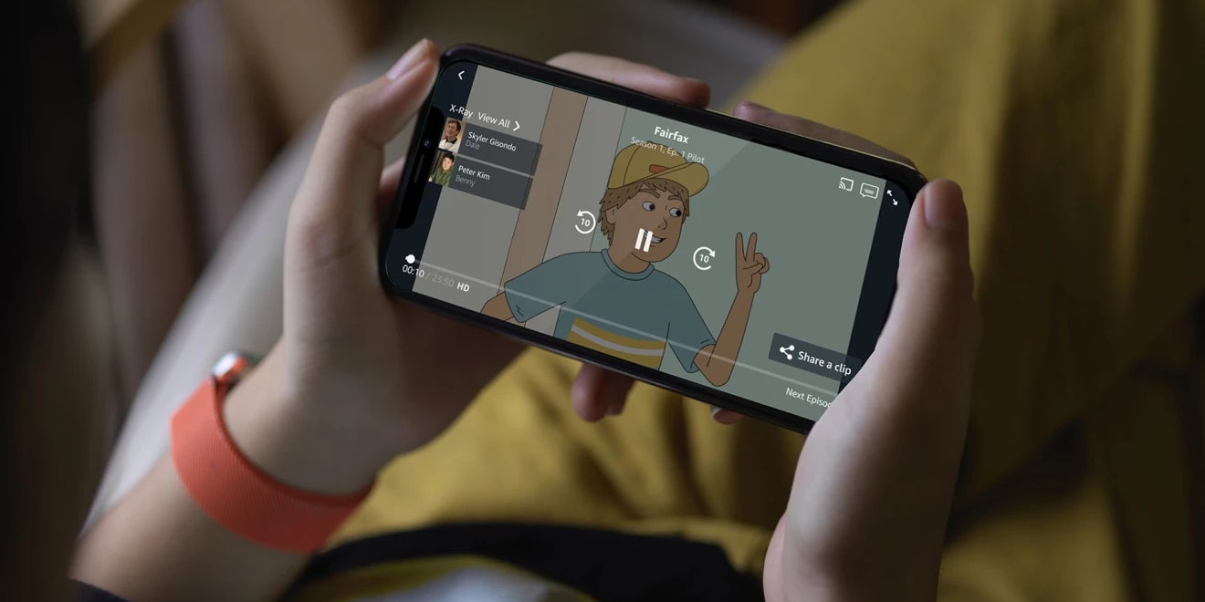 "Share a clip", un nouveau bouton pour partager des scènes issues de programmes originaux Prime Video. 