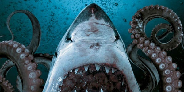 Dans le genre parfait nanar, (re)découvrez "Shartopus", le requin croisé avec un octopus !