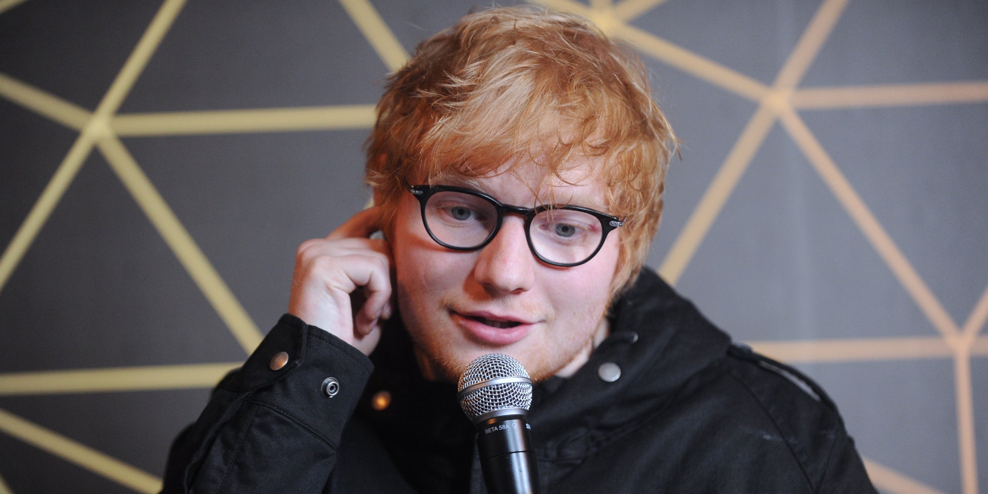 Ed Sheeran avant un concert à New York, le 8 décembre 2017.