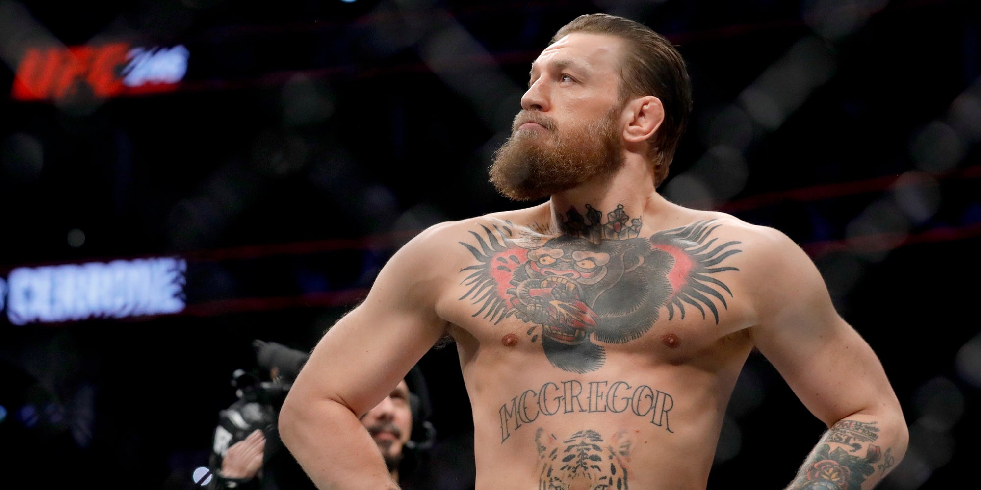 Conor McGregor lors de son combat contre Donald Cerrone, le 18 janvier 2020 à Las Vegas