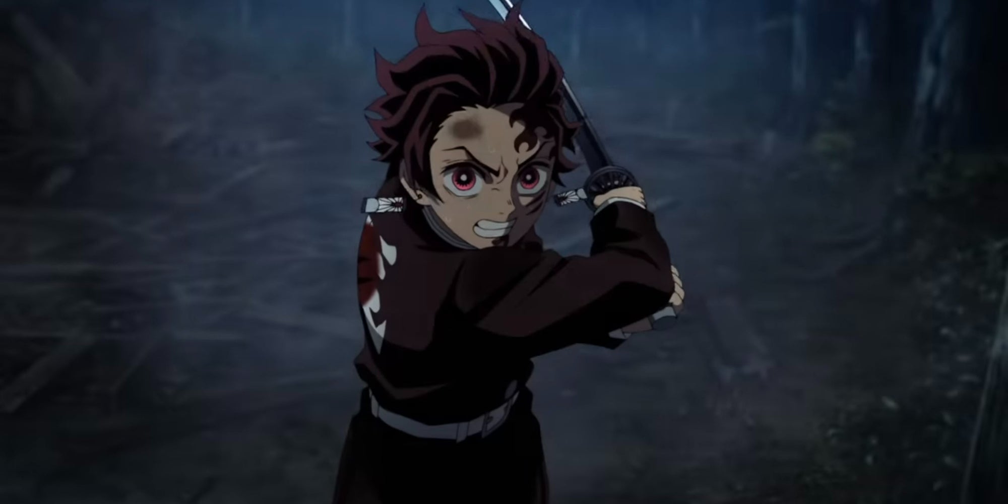 Tanjiro Kamado dans l'arc Le village des forgerons de l'anime Demon Slayer : Kimetsu no Yaiba