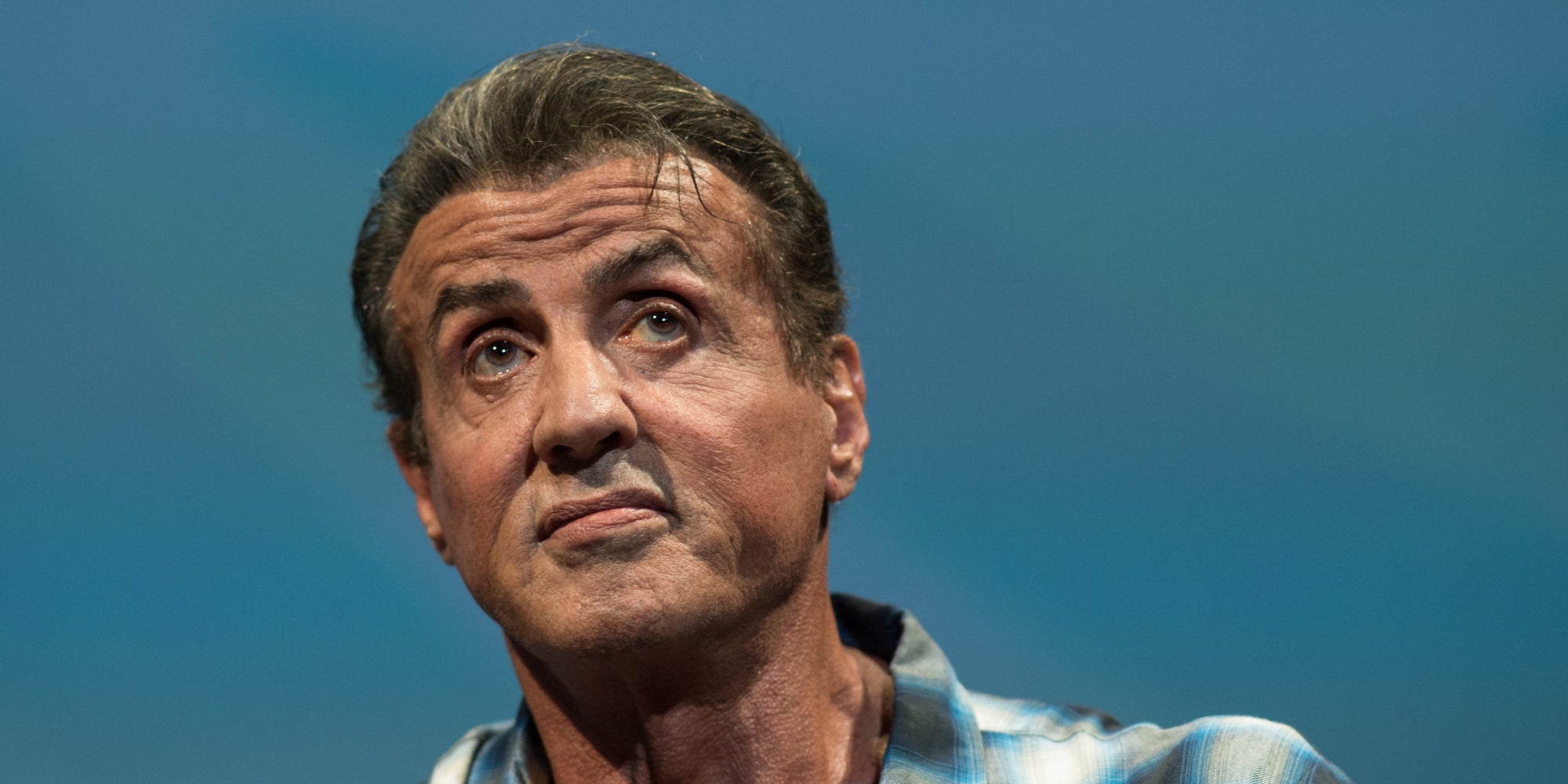 Sylvester Stallone durant une masterclass donnée au Festival de Cannes le 24 mai 2019.
