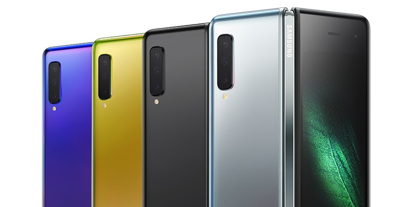 Le fameux smartphone pliable Galaxy Fold de Samsung, dévoilé en septembre 2019.
