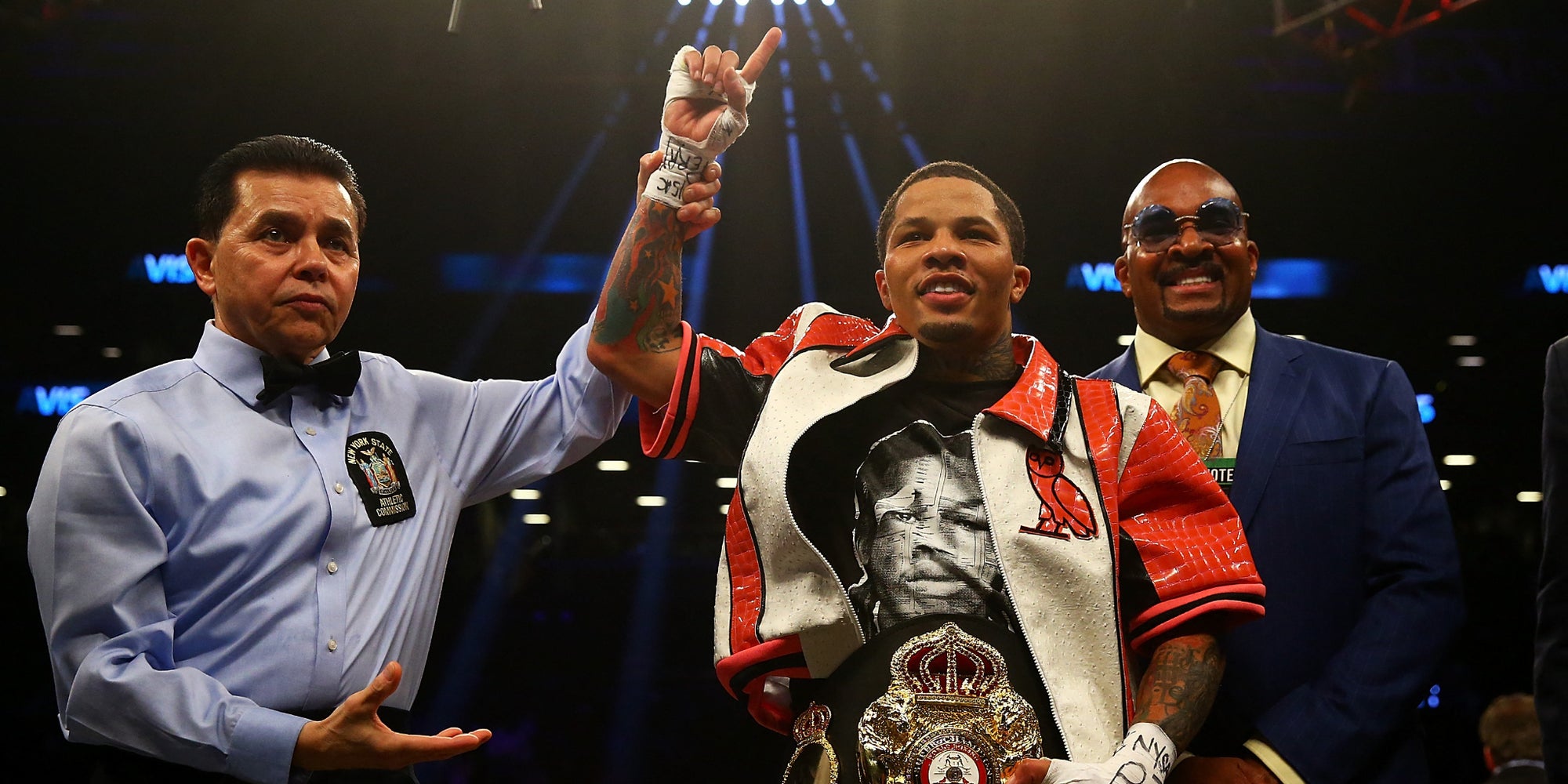 Gervonta Davis lors de sa victoire contre Jesus Cuellar, le 21 avril 2018 à New York