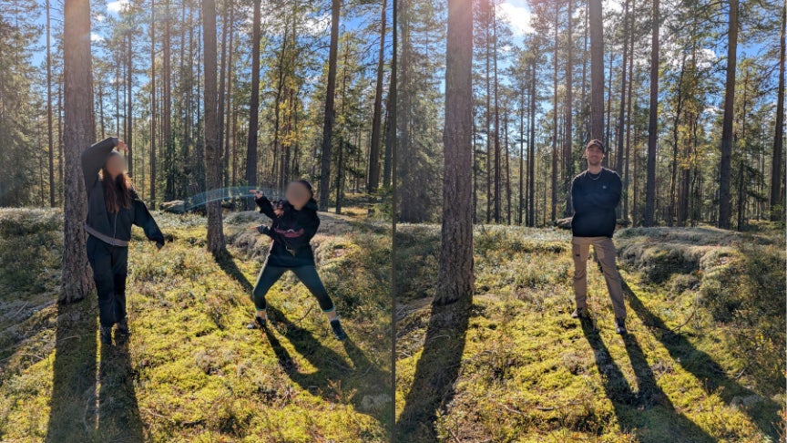 Prenez deux photos à la suite, au même endroit...