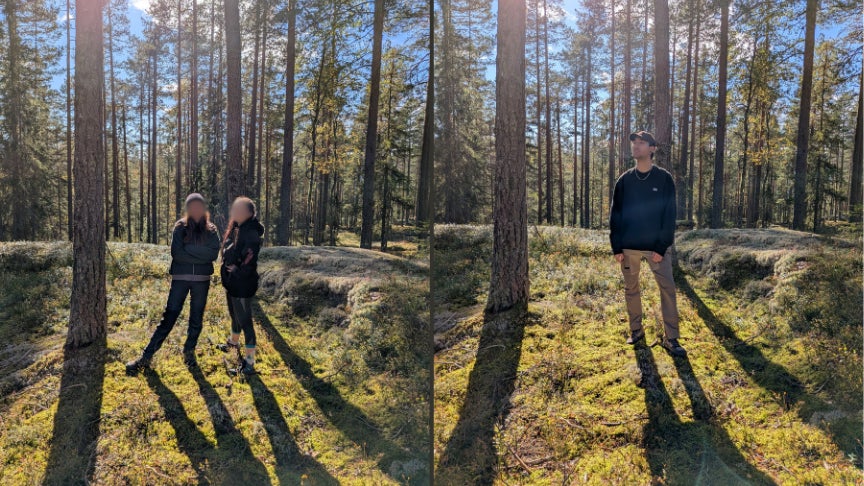 Ici, les sujets sont plus proches l'un de l'autre...