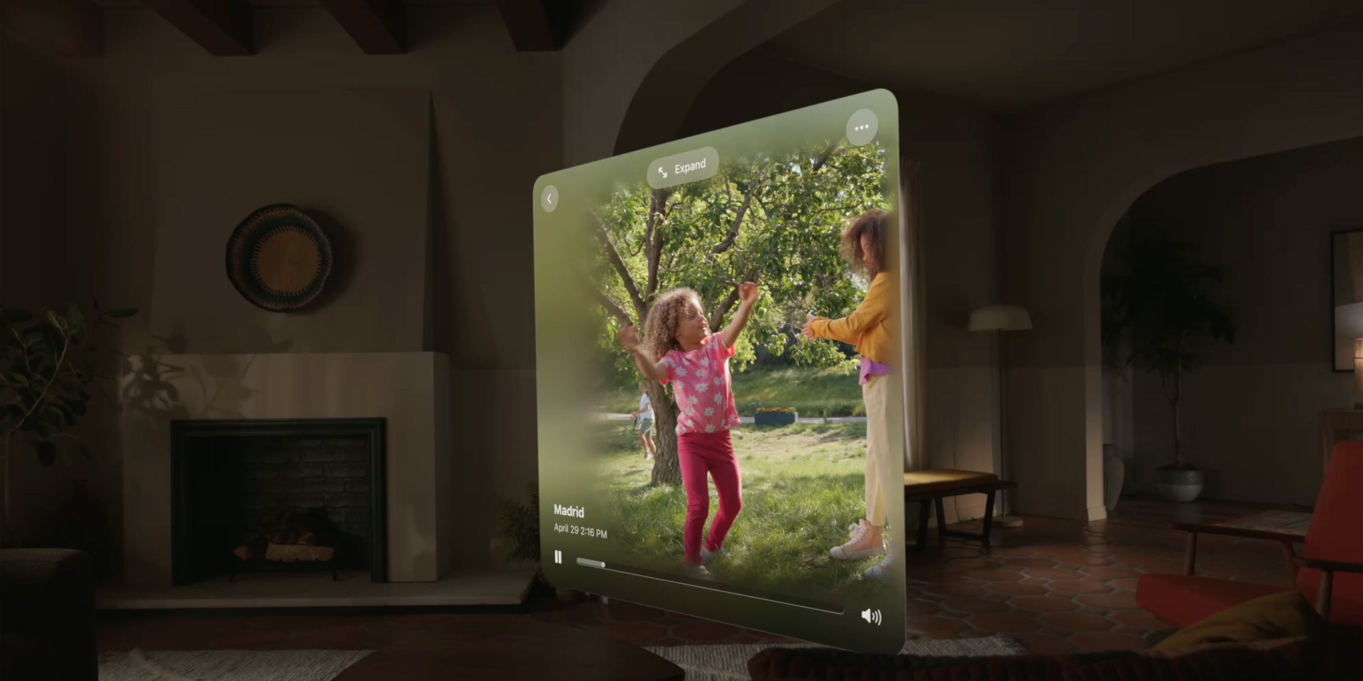 Voici un aperçu d'une vidéo spatiale visionnée par le Vision Pro, le futur casque de réalité mixte d'Apple.