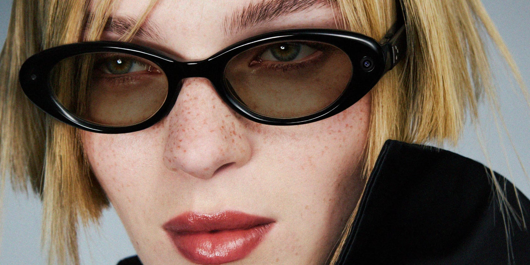 Voici l'un des nouveaux modèles de lunettes connectées de Google, fruit d'une collaboration avec Samsung et la marque de montures Gentle Monster.