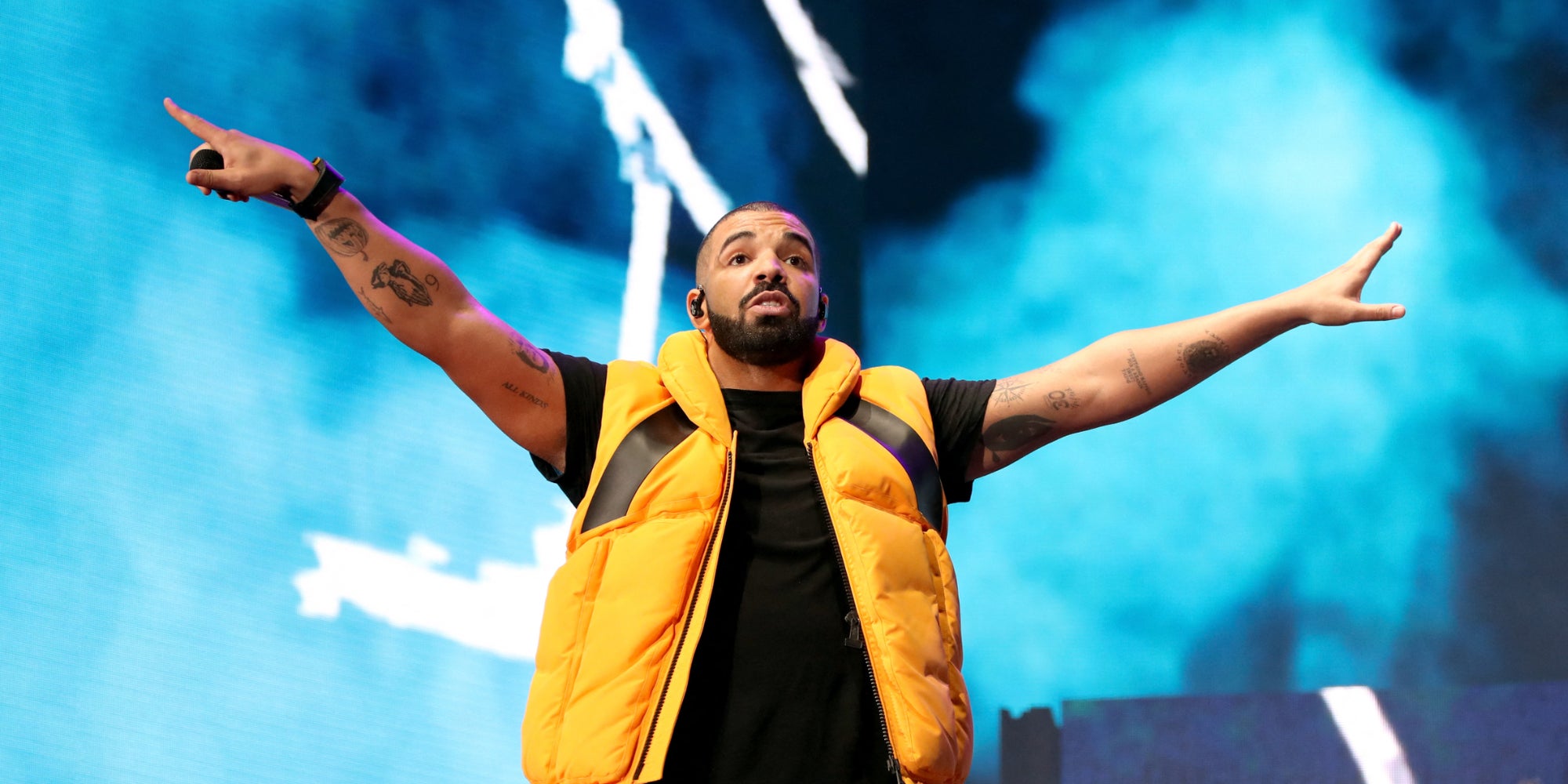 Drake pendant le festival Coachella, le 16 avril 2017 à Indio, Californie