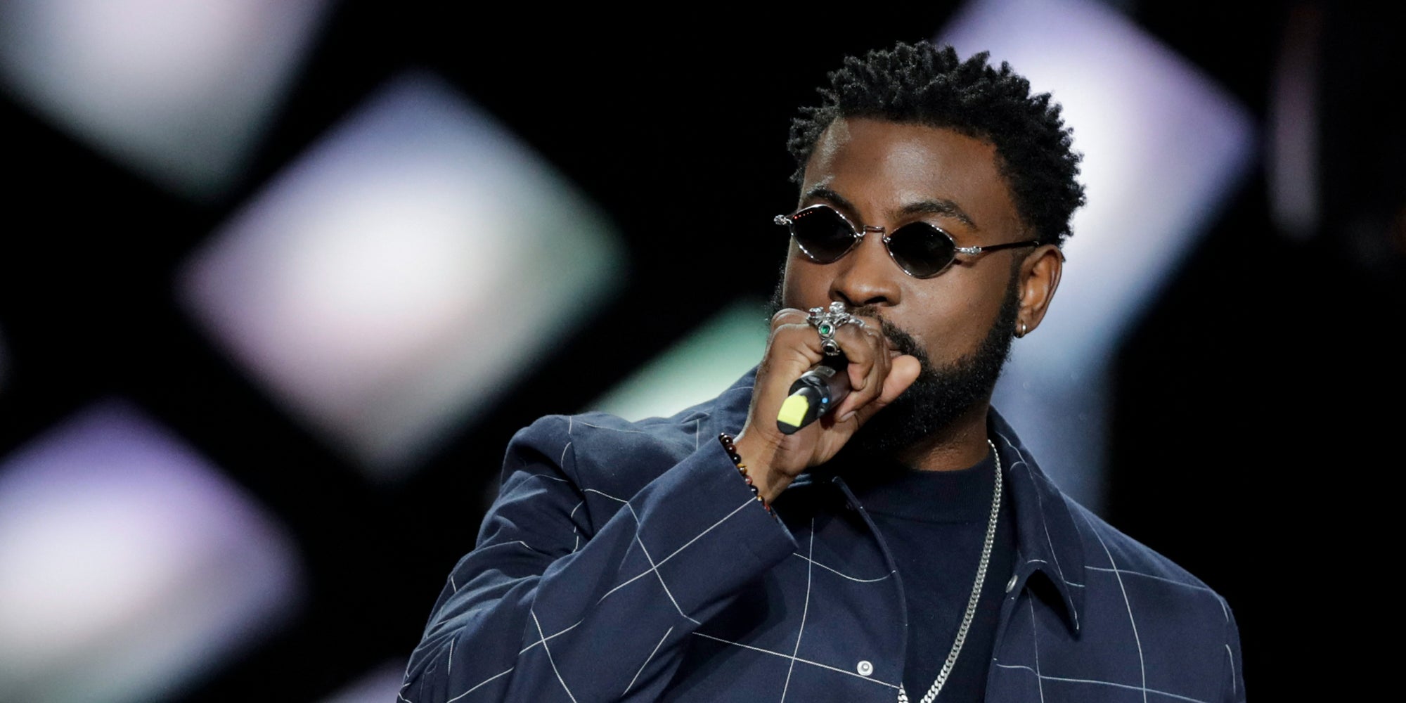 Damso lors des Victoires de la Musique, le 8 février 2019 à la Seine Musicale de Boulogne-Billancourt.