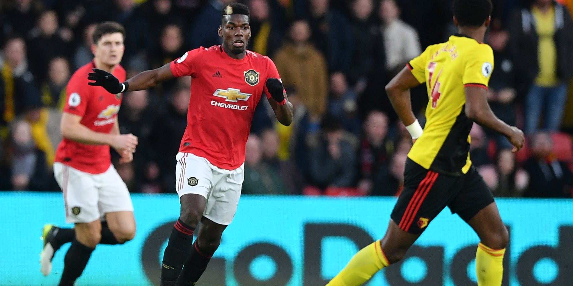 Paul Pogba lors du match entre Watford et Manchester United, le 22 décembre 2019 à Londres